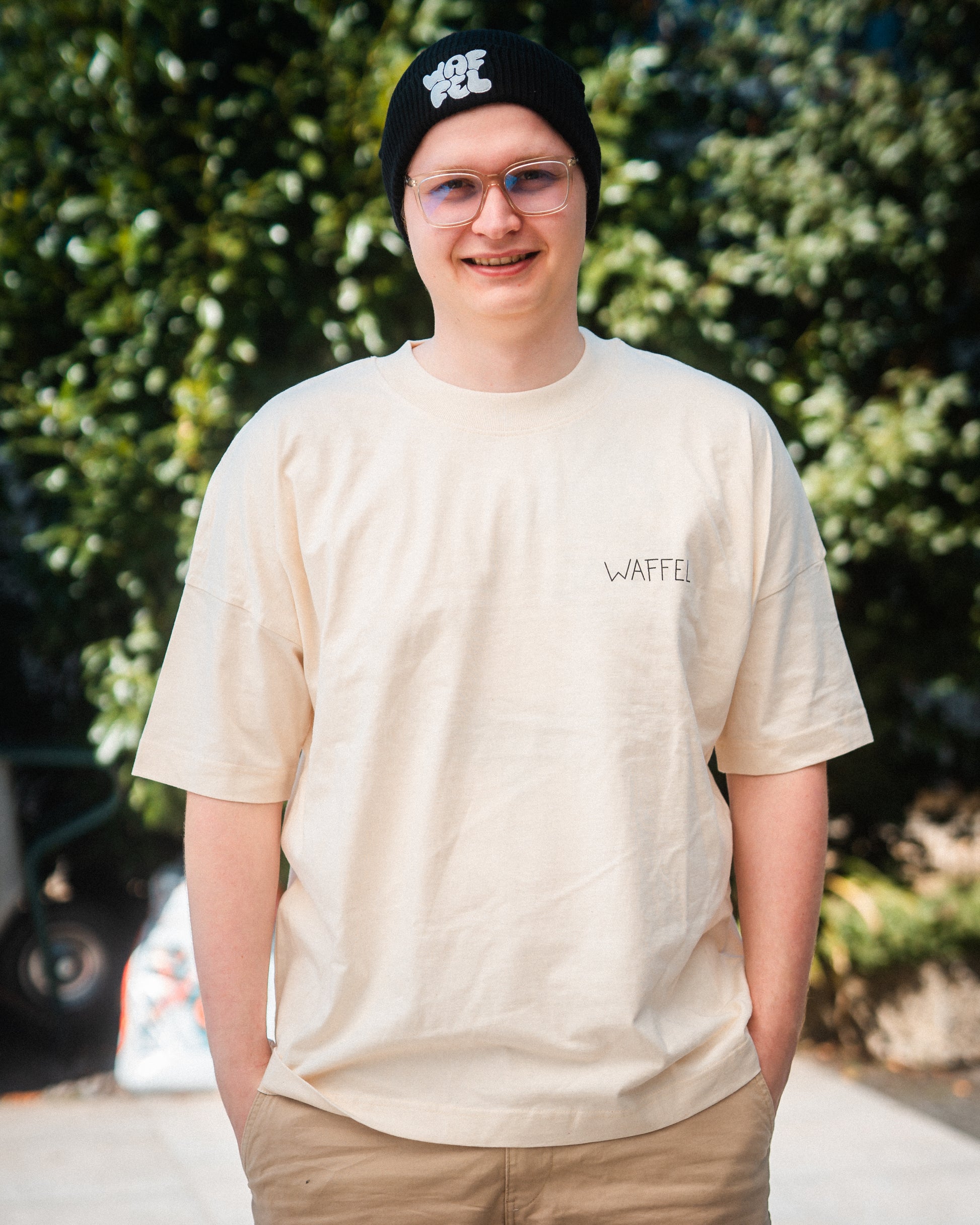 WAFFEL SKETCH T-SHIRT BEIGE
