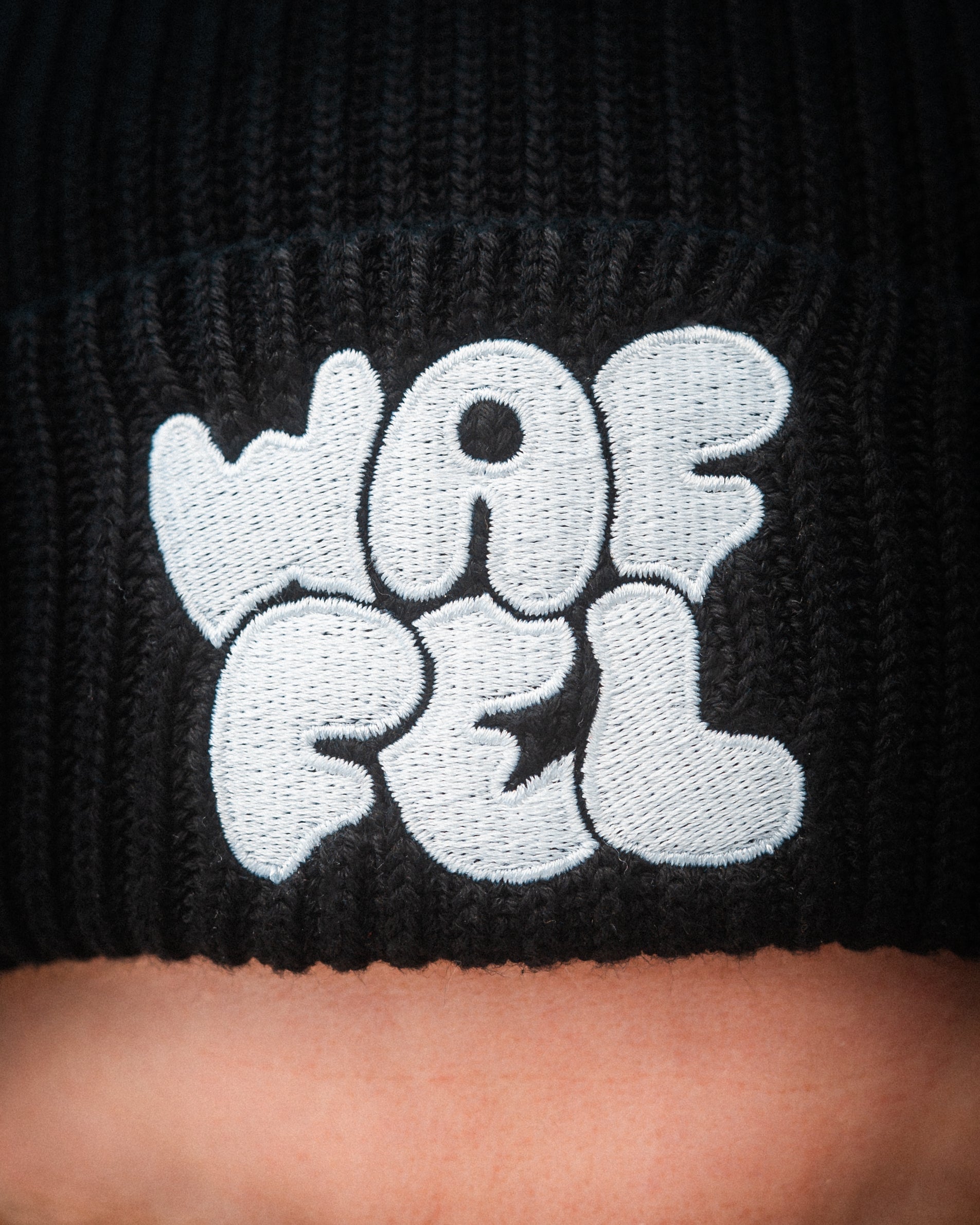 WAFFEL BUBBLE BEANIE SCHWARZ