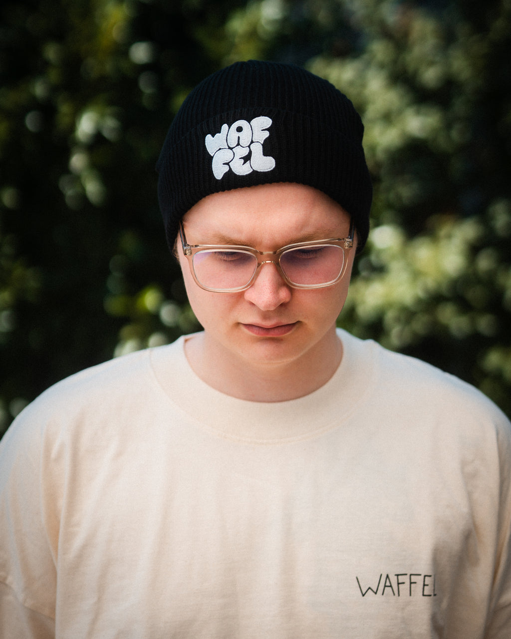 WAFFEL BUBBLE BEANIE SCHWARZ