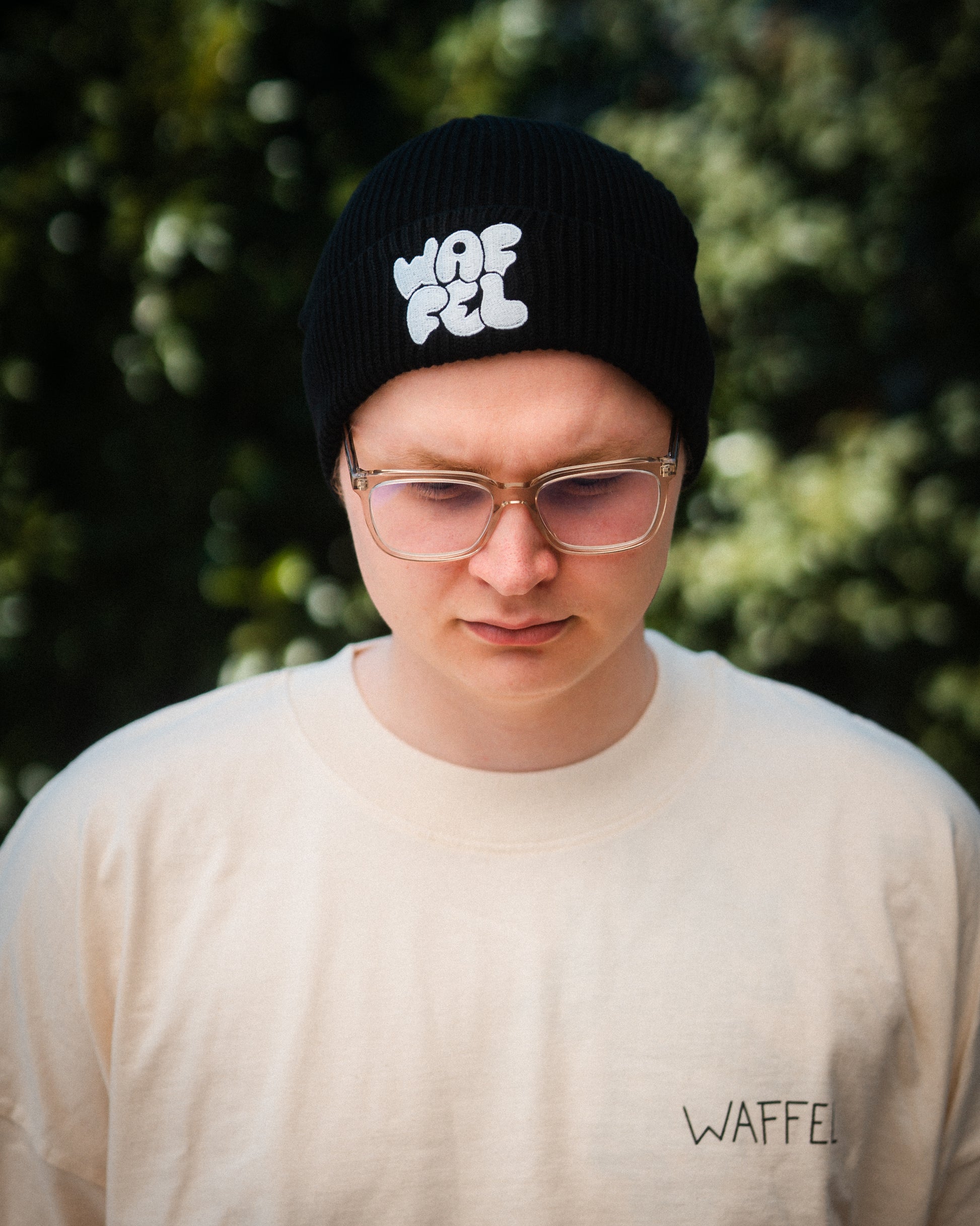 WAFFEL BUBBLE BEANIE SCHWARZ