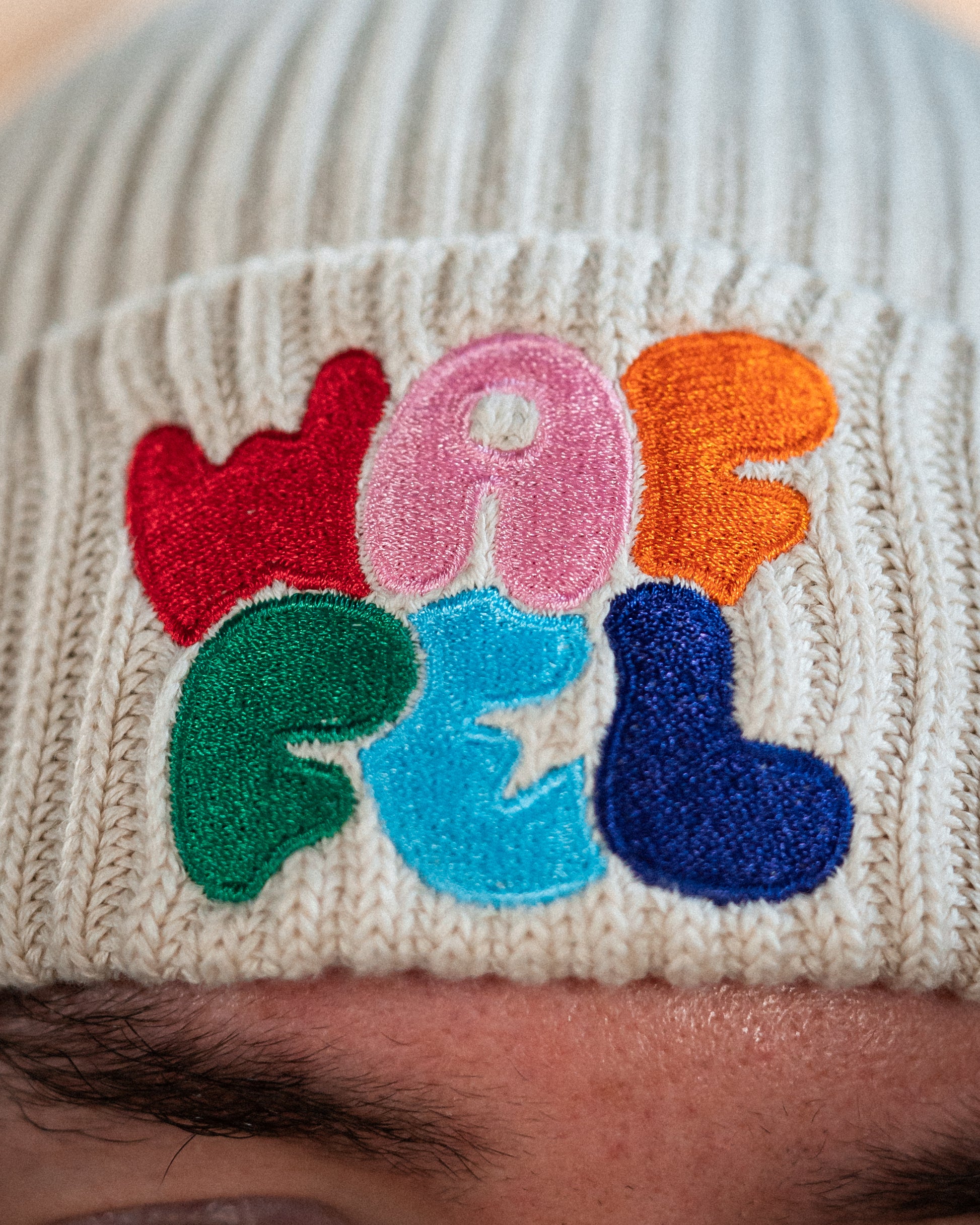 WAFFEL BUBBLE BEANIE BEIGE