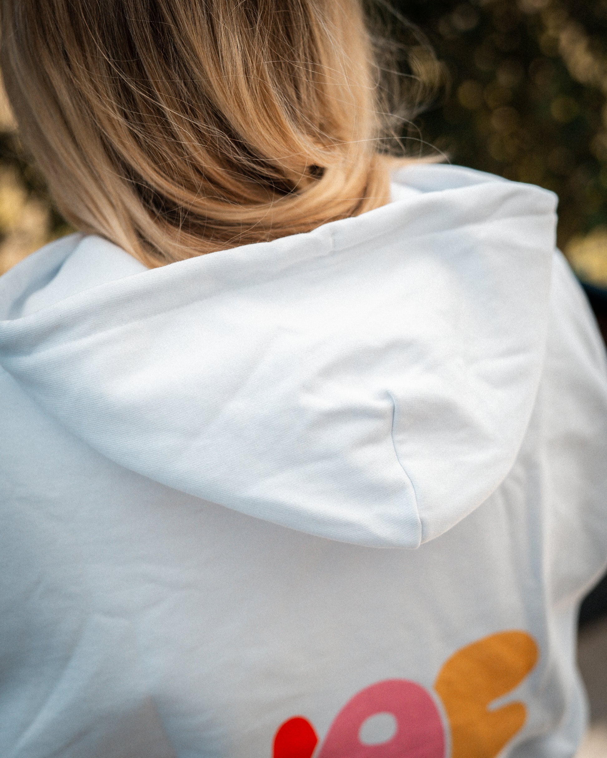 WAFFEL BUBBLE HOODIE WEIß