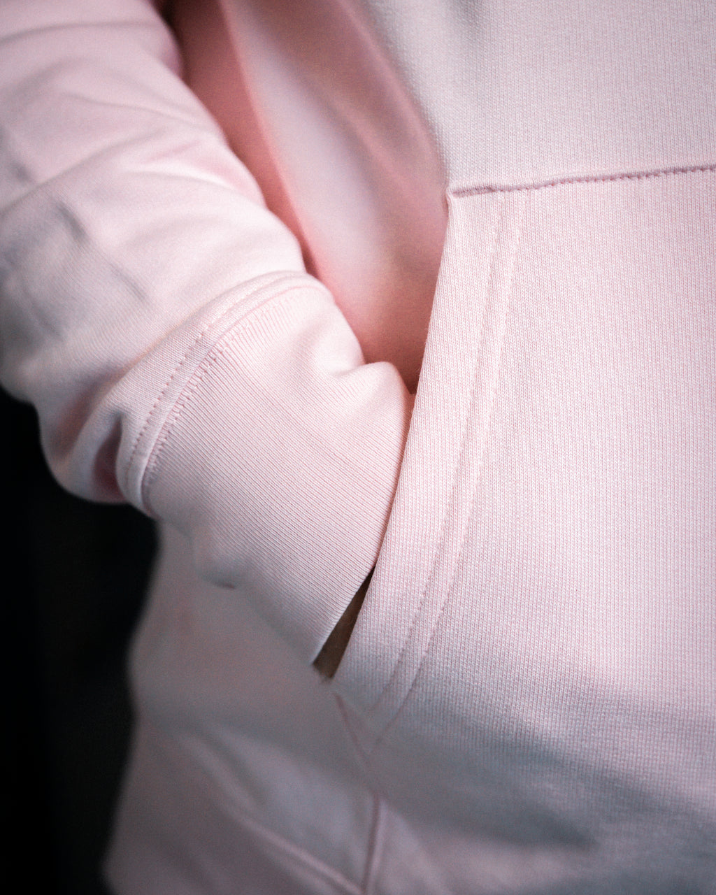 WAFFEL BUBBLE HOODIE ROSA