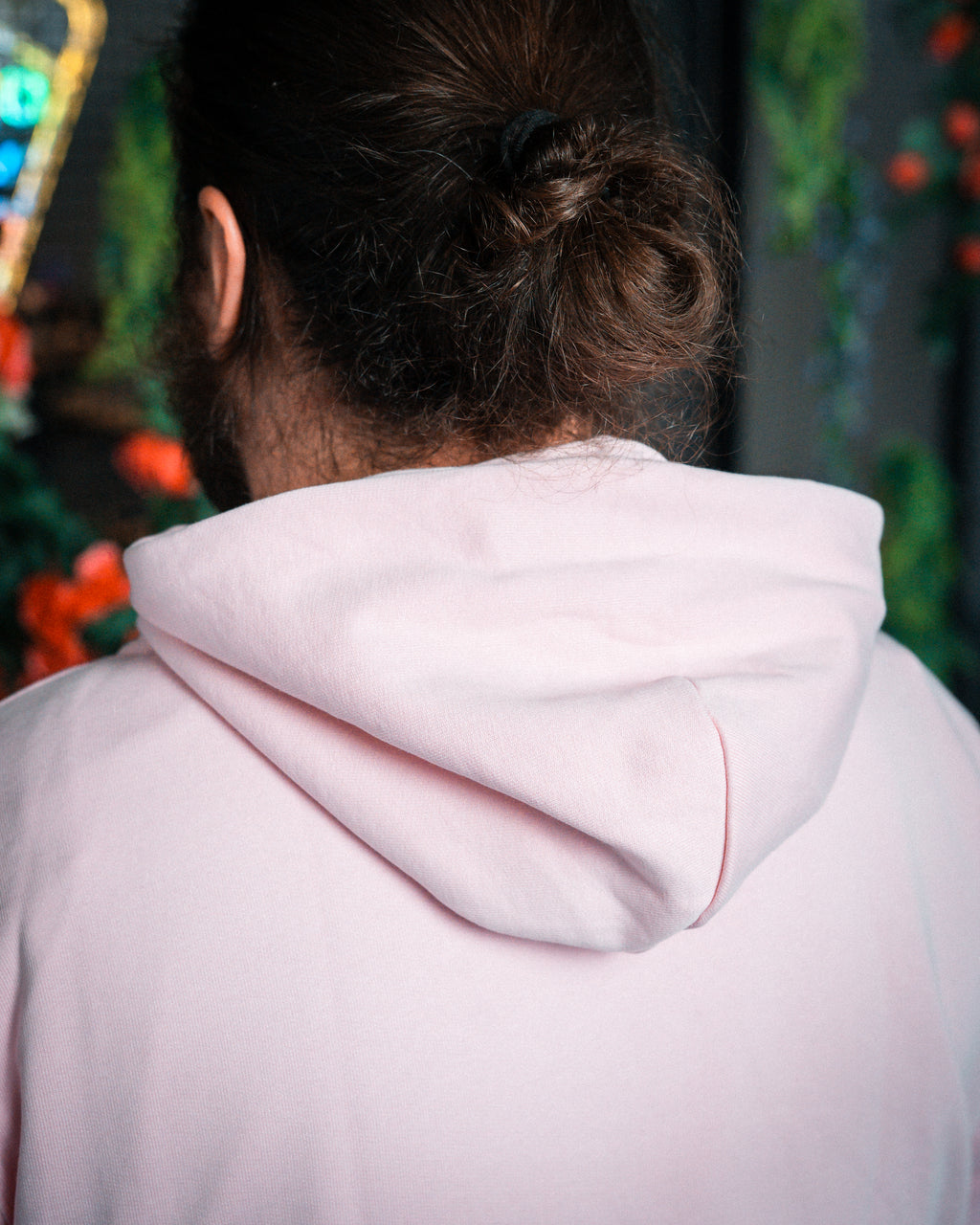 WAFFEL BUBBLE HOODIE ROSA
