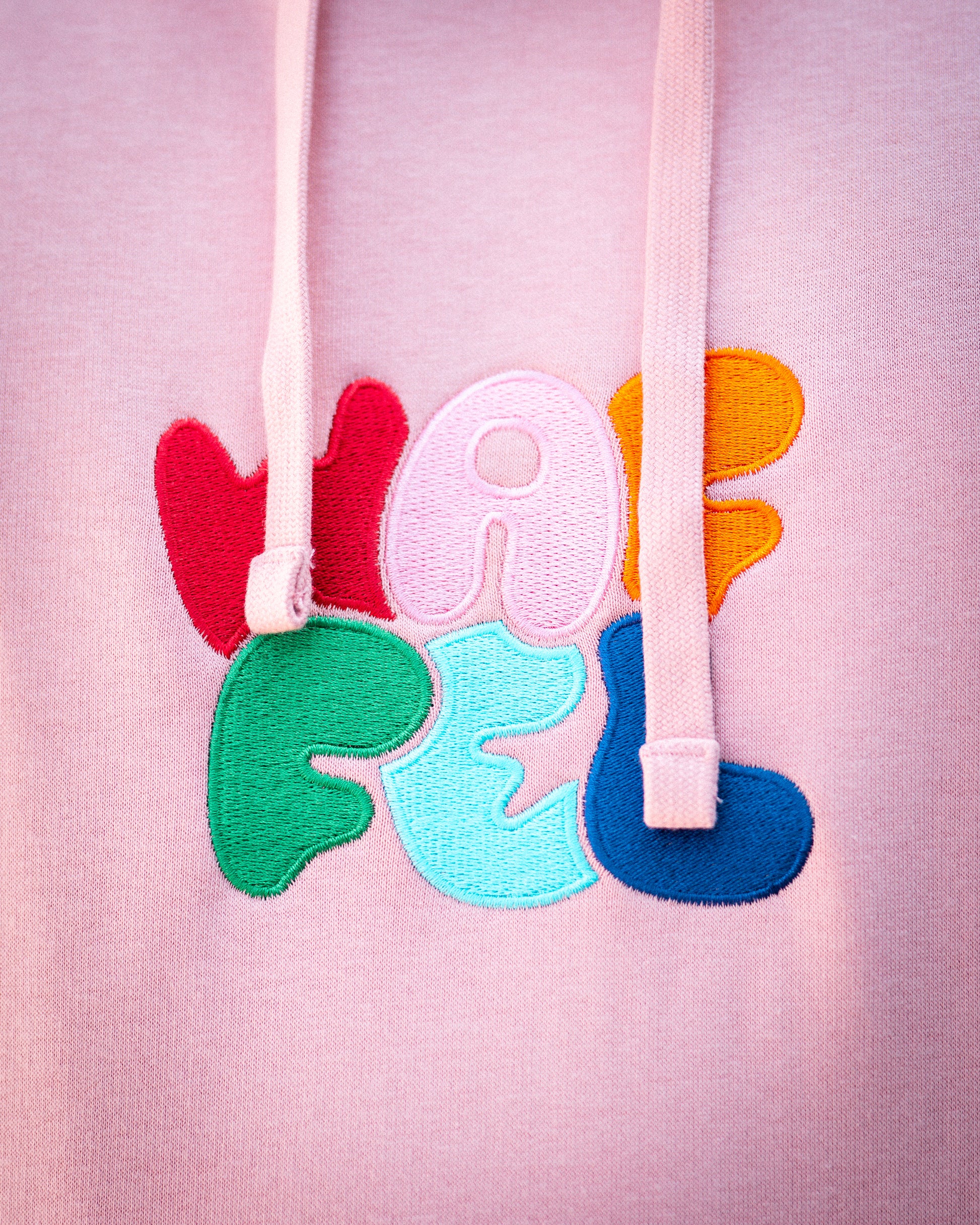 WAFFEL BUBBLE STICK HOODIE ROSA