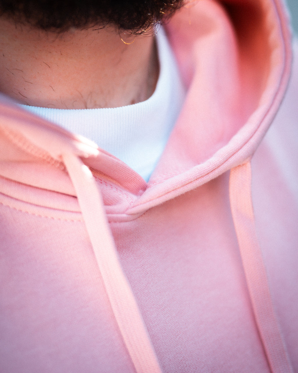 WAFFEL BUBBLE STICK HOODIE ROSA