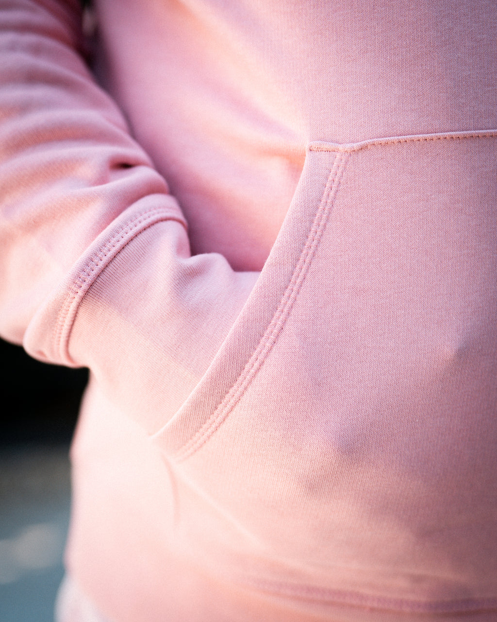 WAFFEL BUBBLE STICK HOODIE ROSA
