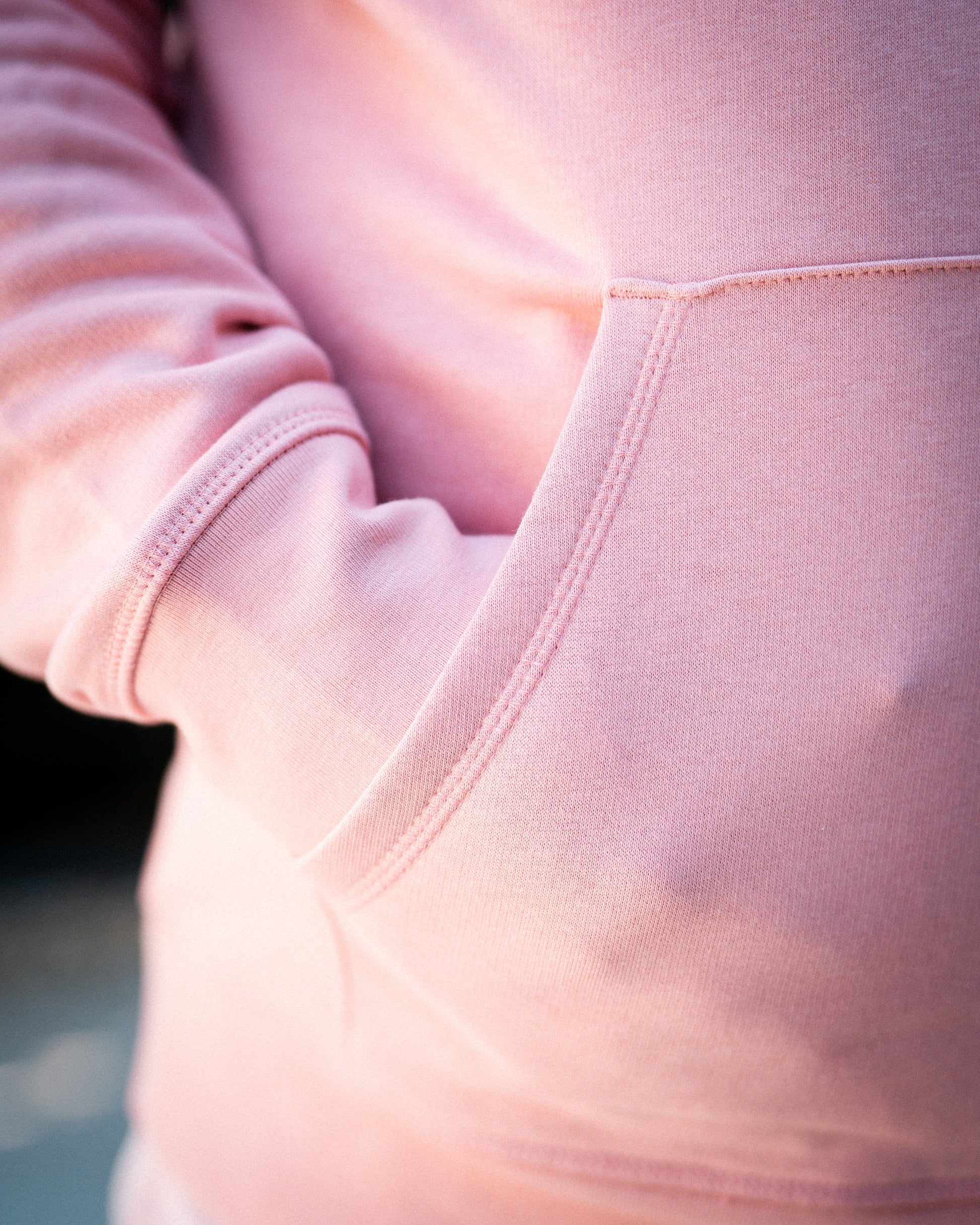WAFFEL BUBBLE STICK HOODIE ROSA