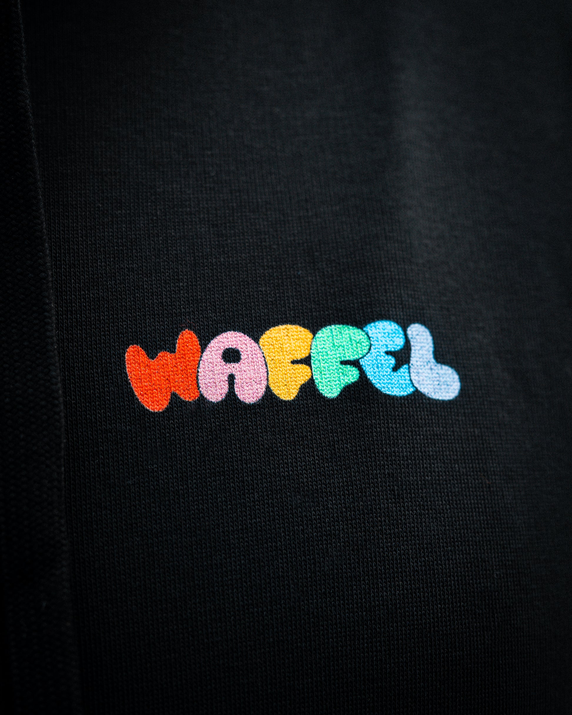 WAFFEL BUBBLE HOODIE SCHWARZ