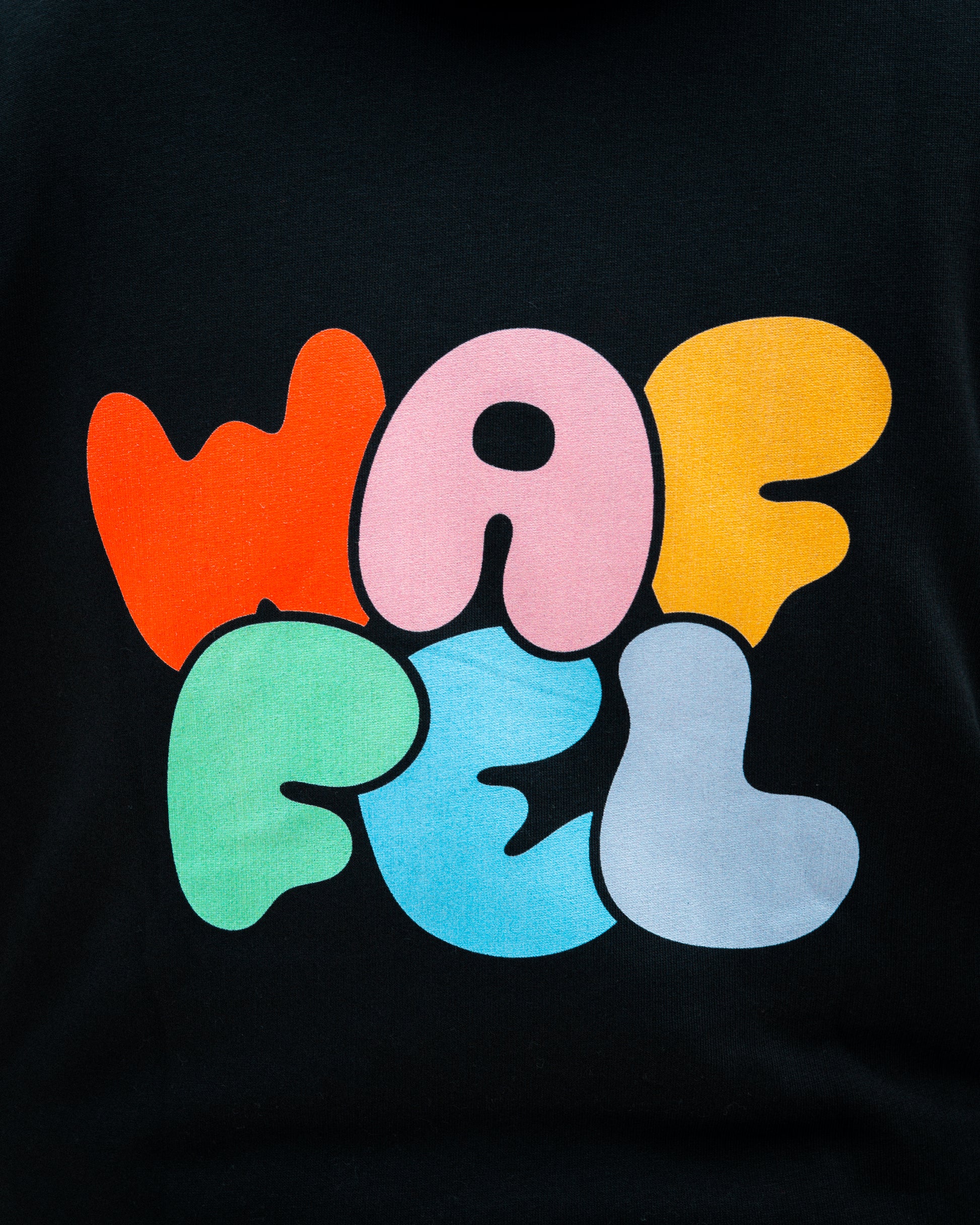 WAFFEL BUBBLE HOODIE SCHWARZ