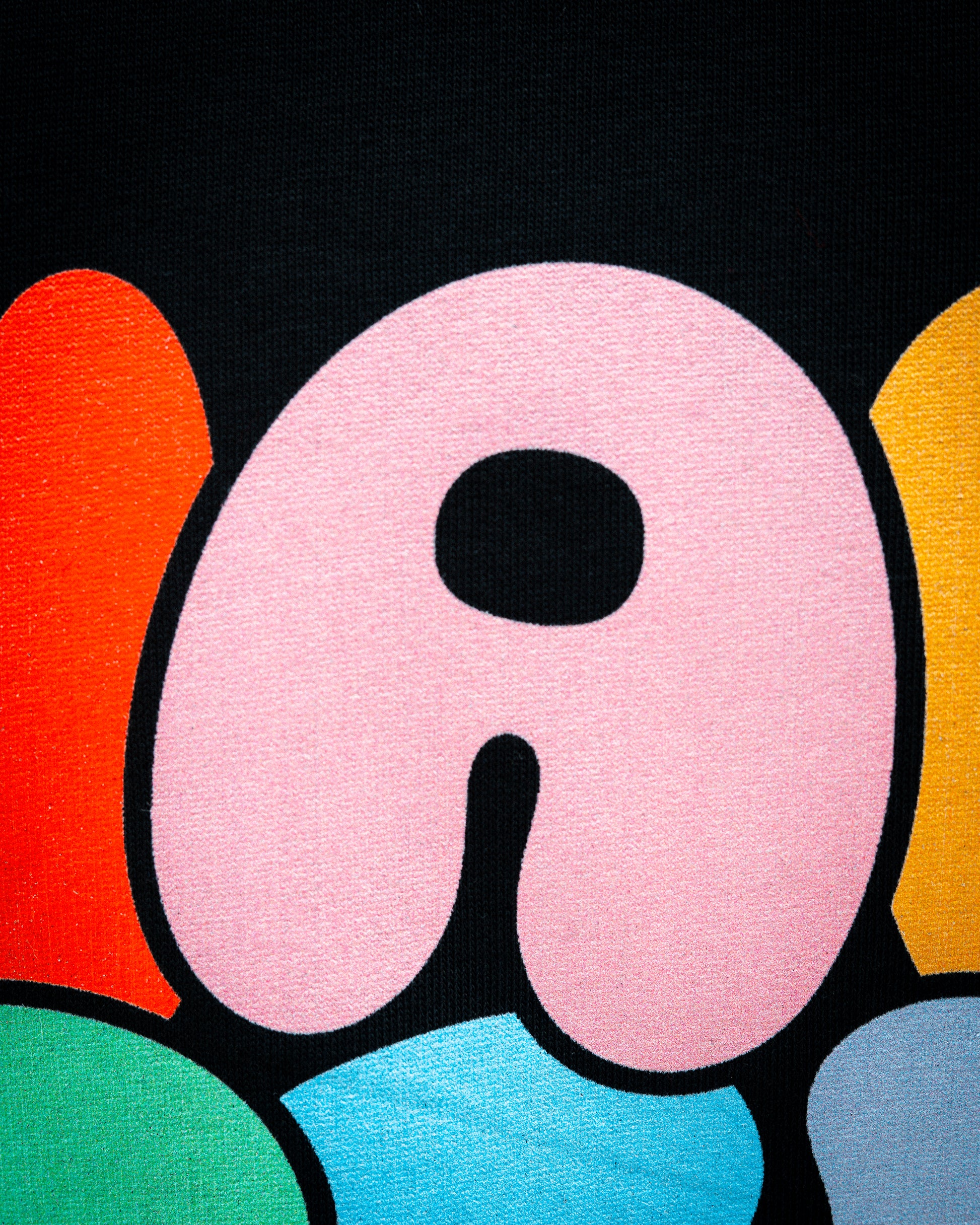 WAFFEL BUBBLE HOODIE SCHWARZ