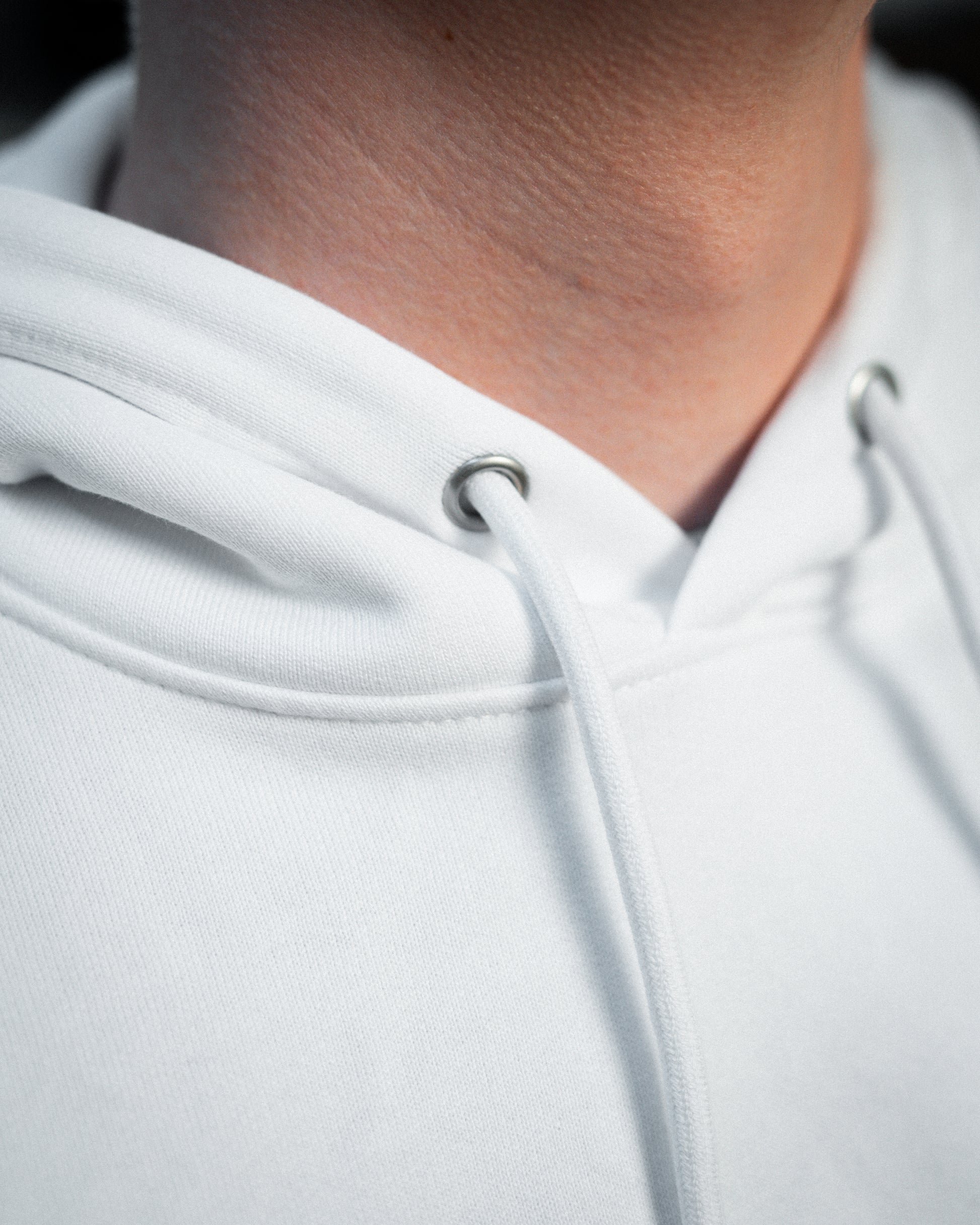WAFFEL BUBBLE HOODIE WEIß