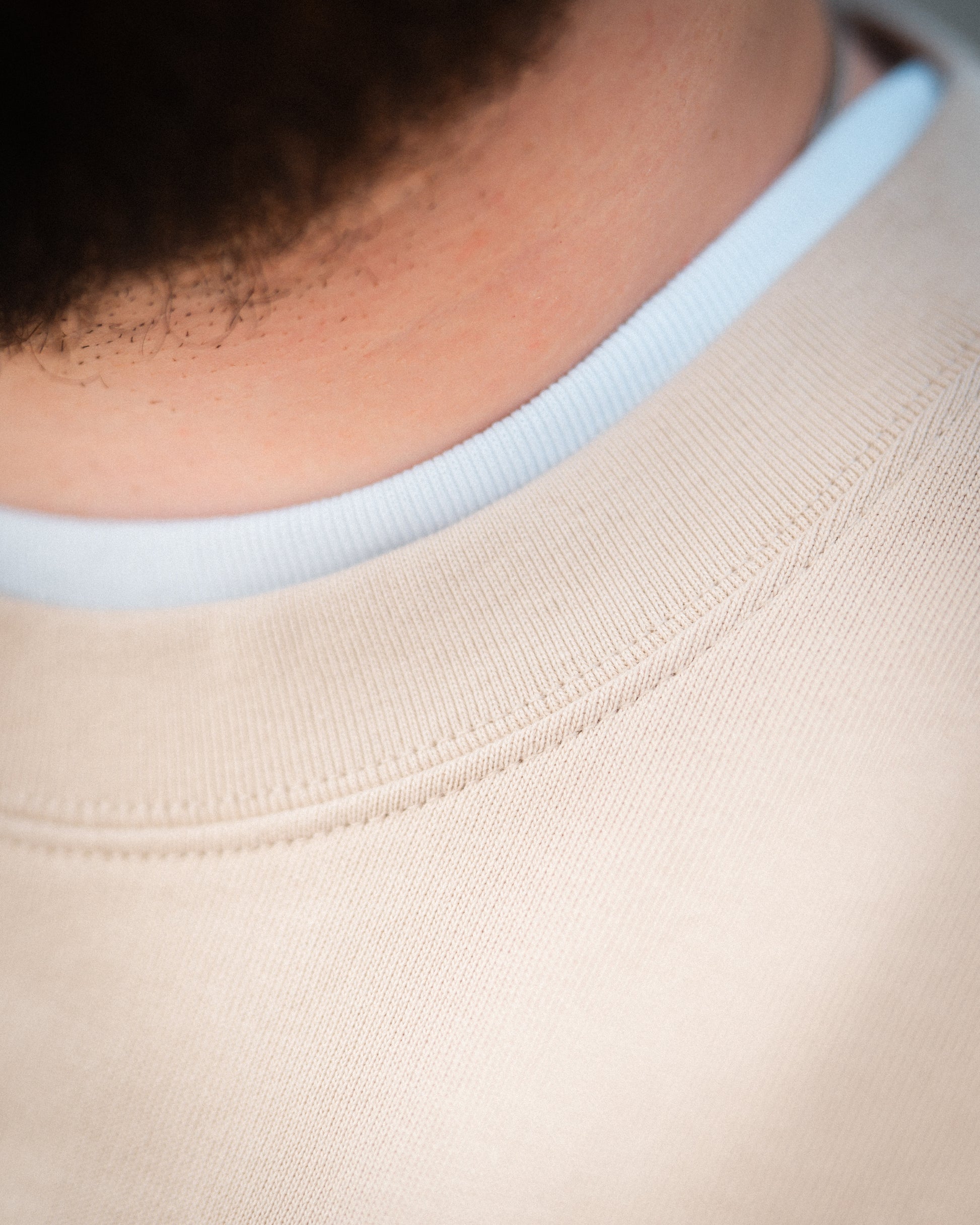 WAFFEL HERZ STICK SWEATER BEIGE
