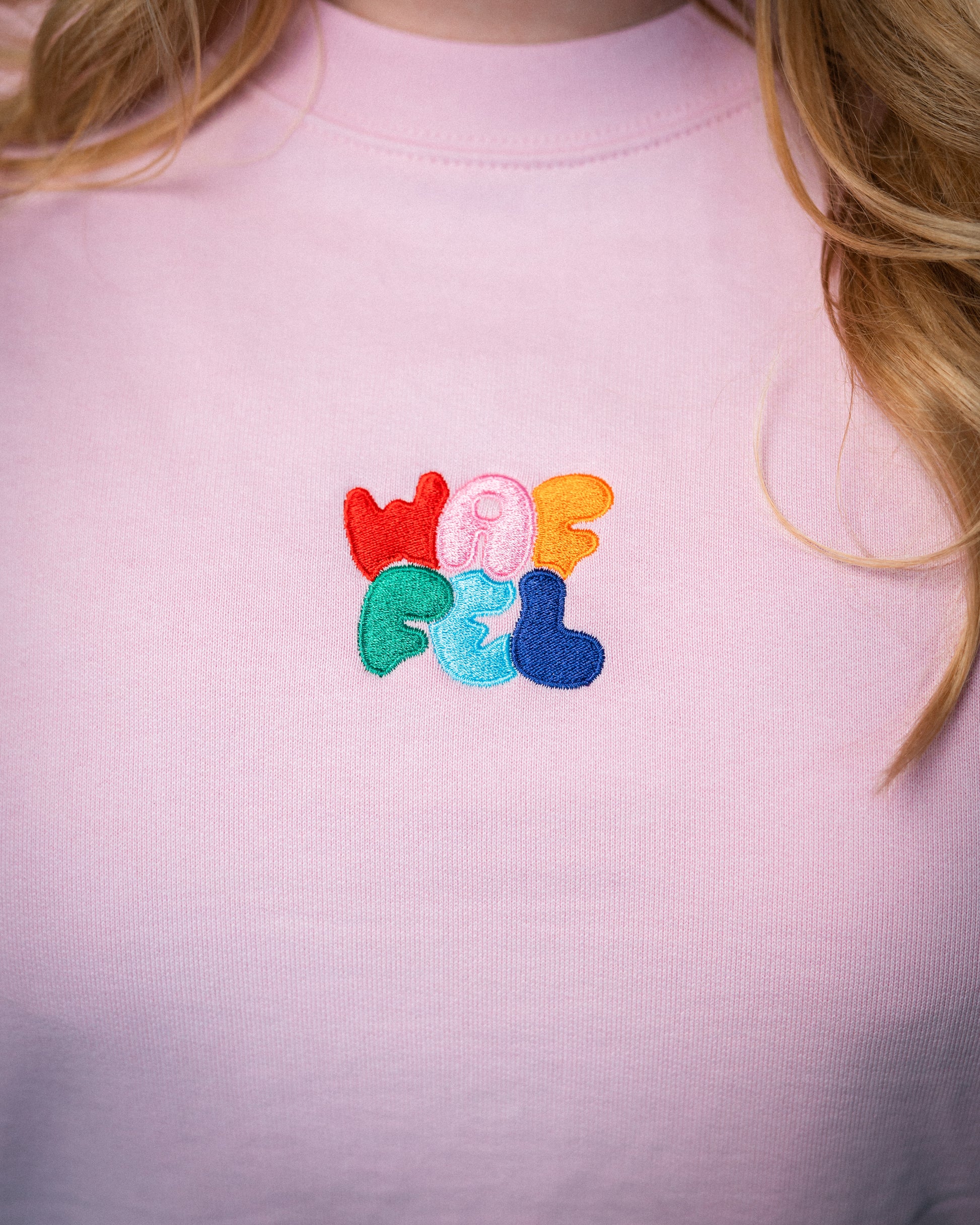 WAFFEL BUBBLE STICK SWEATER ROSA