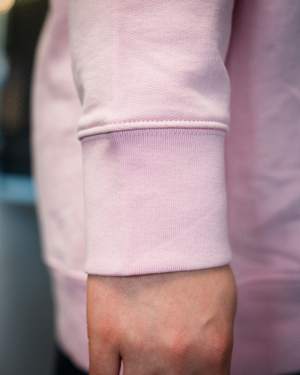 WAFFEL BUBBLE STICK SWEATER ROSA