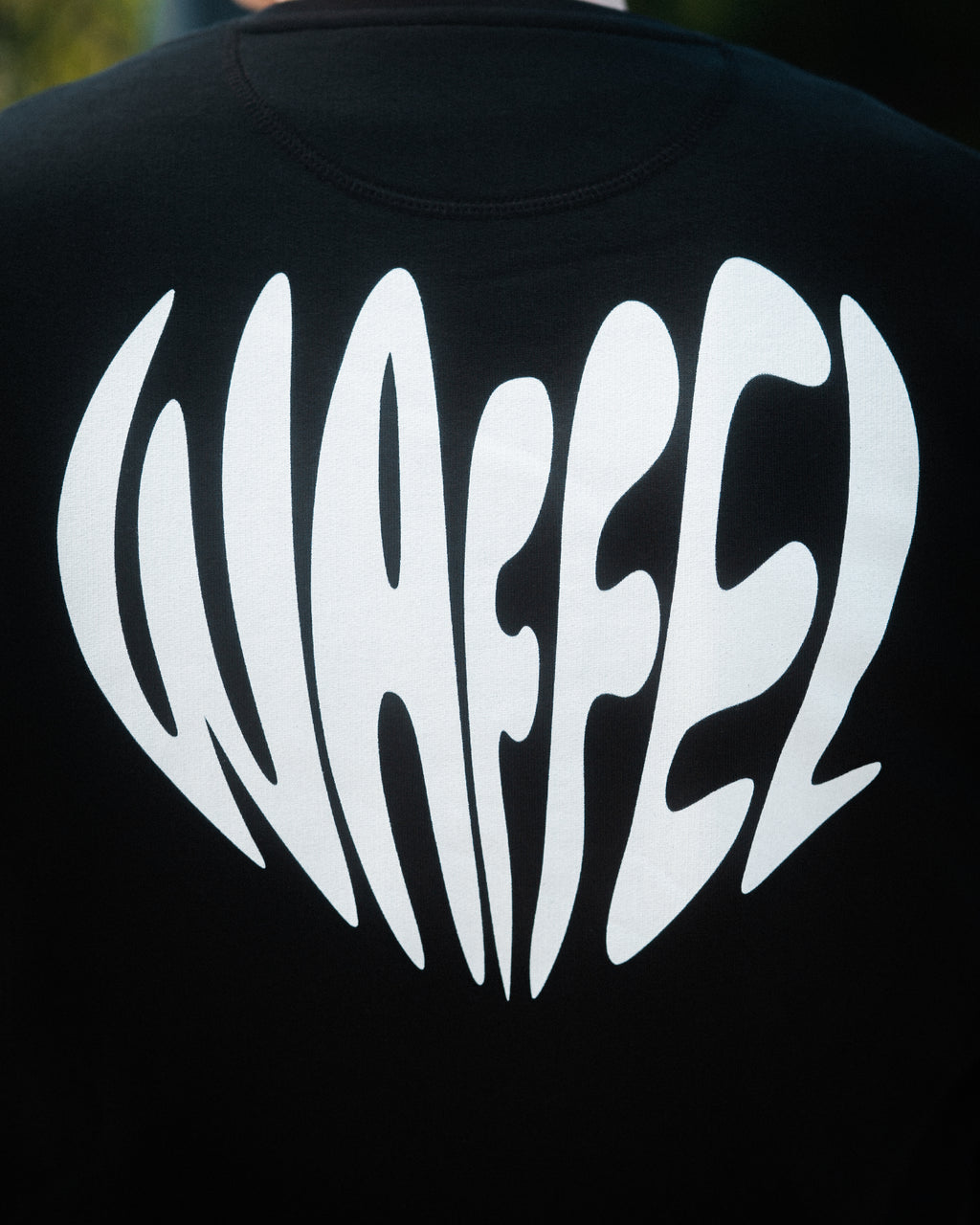 WAFFEL HERZ SWEATER SCHWARZ