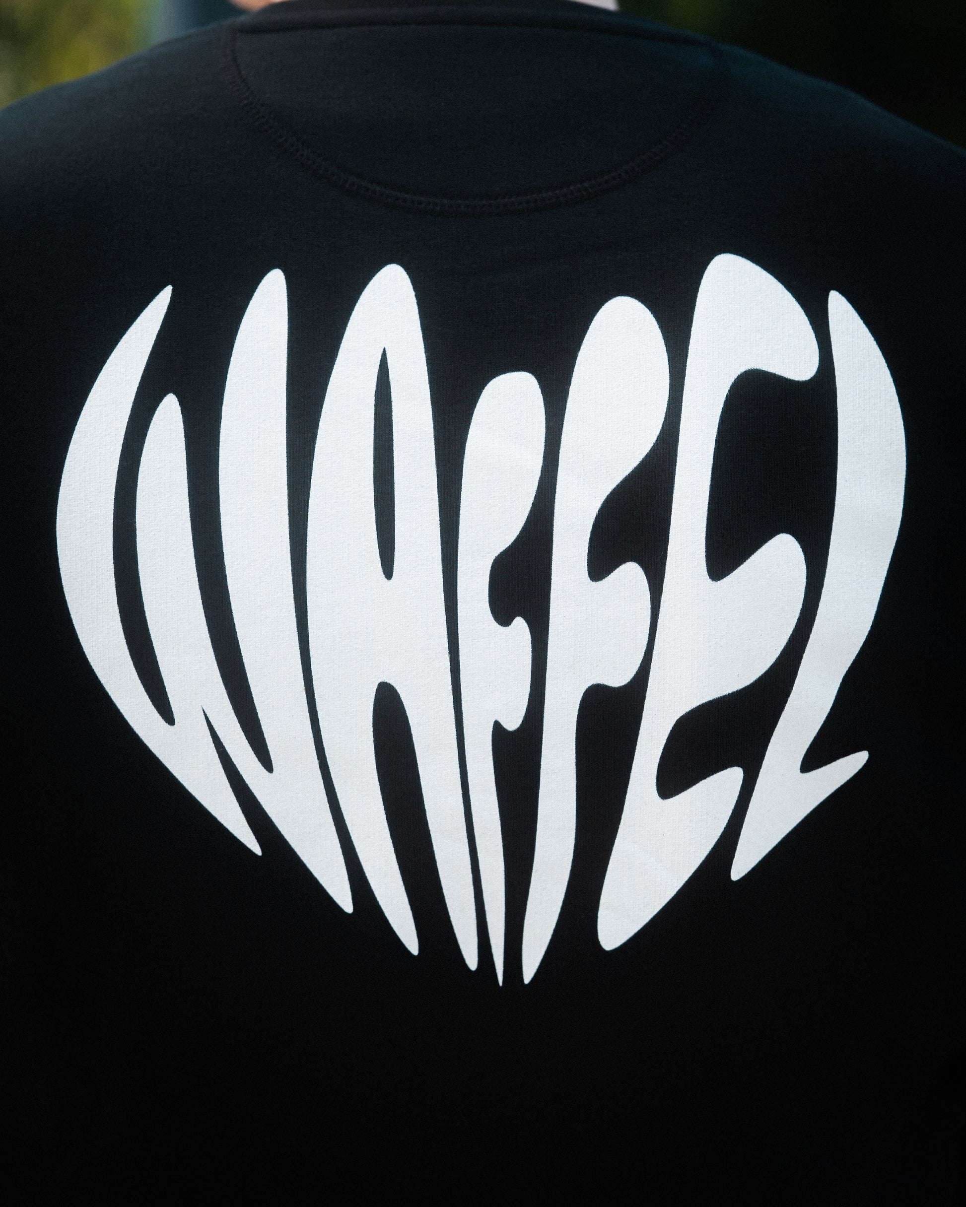 WAFFEL HERZ SWEATER SCHWARZ