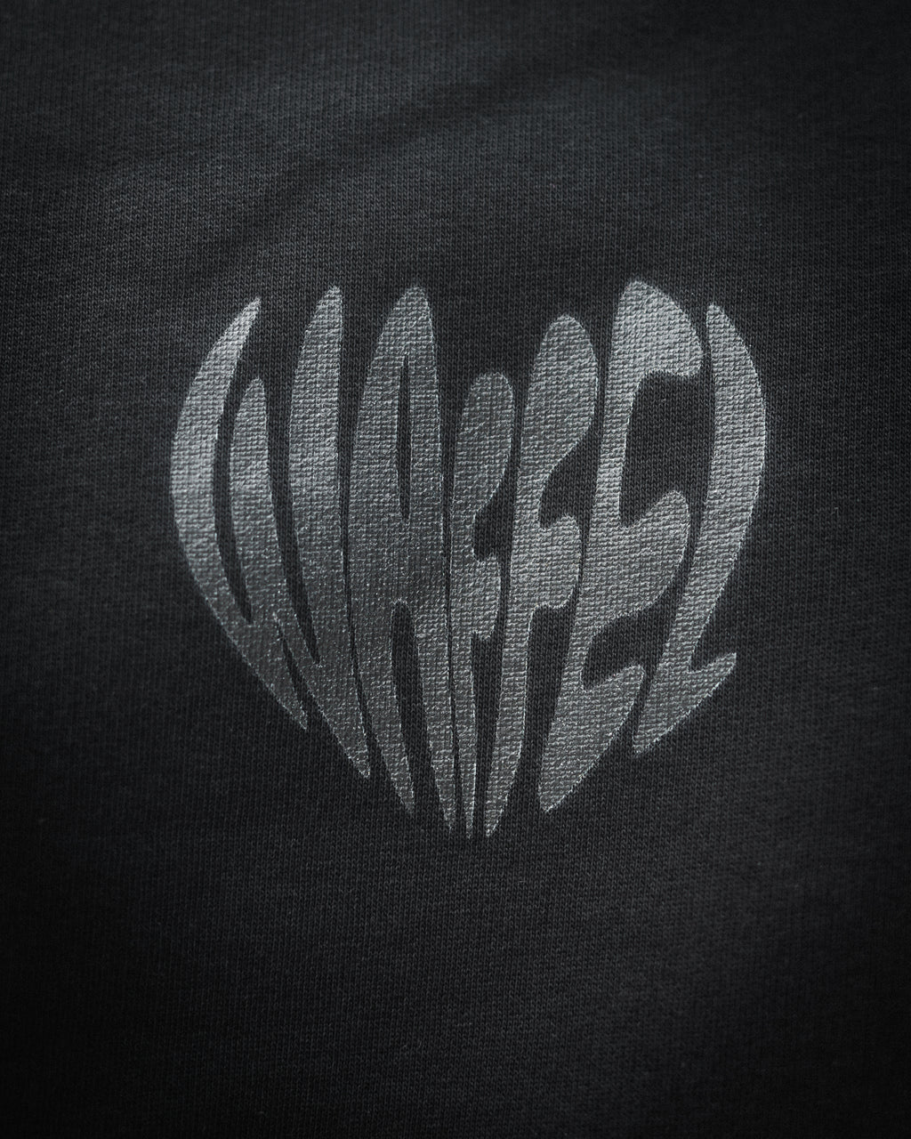 WAFFEL HERZ SWEATER SCHWARZ