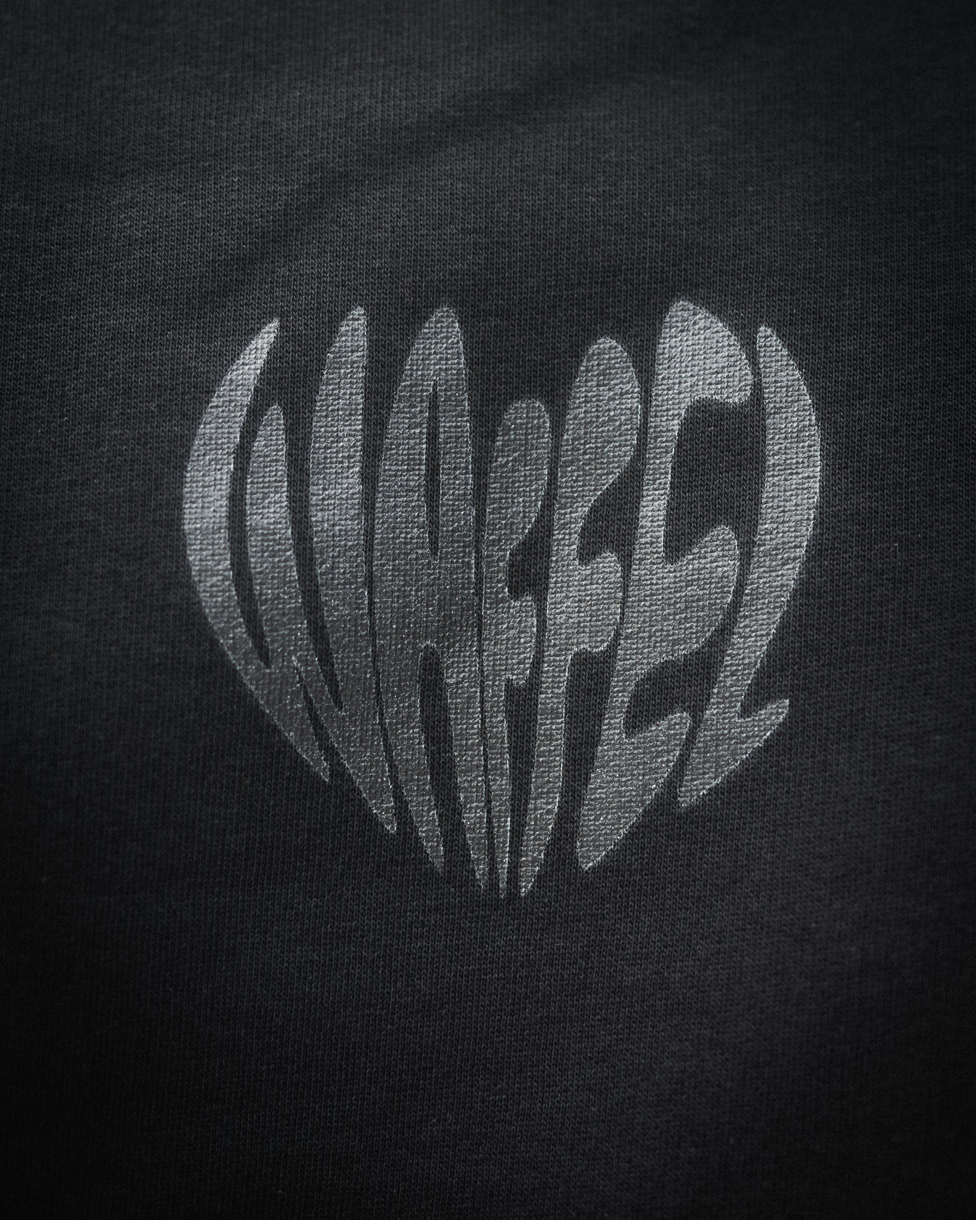 WAFFEL HERZ SWEATER SCHWARZ