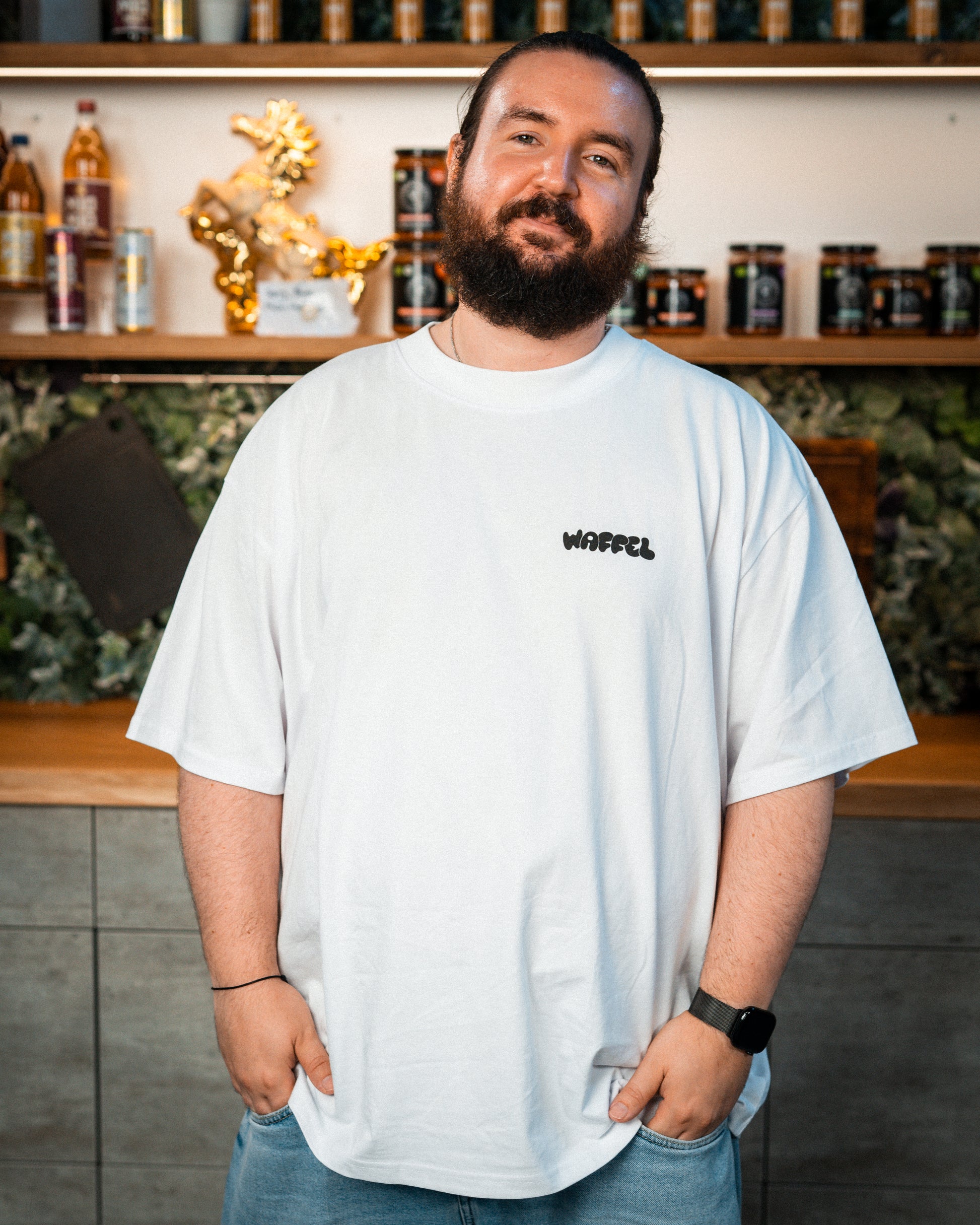 WAFFEL BUBBLE T-SHIRT WEIß