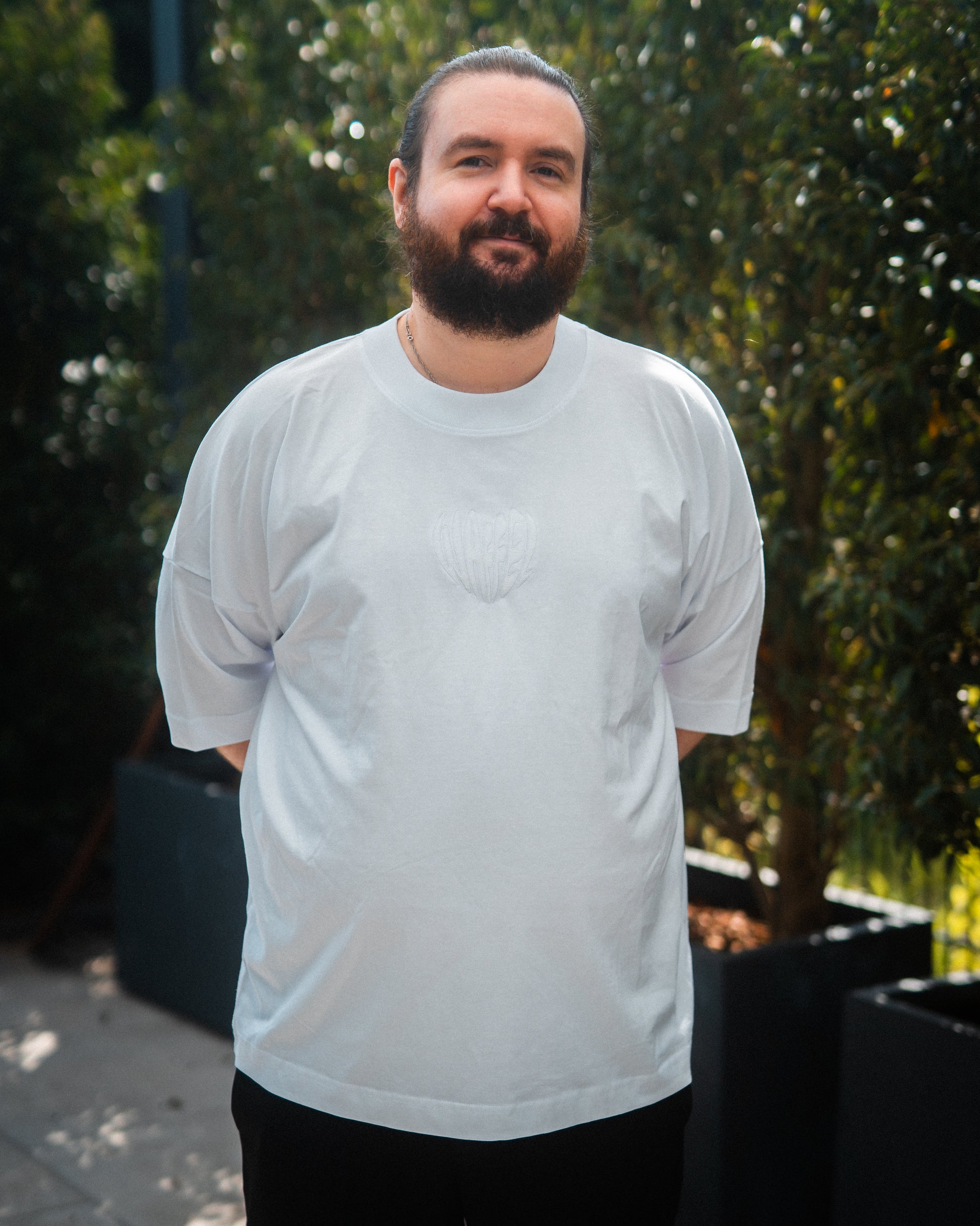 WAFFEL HERZ STICK T-SHIRT WEIß