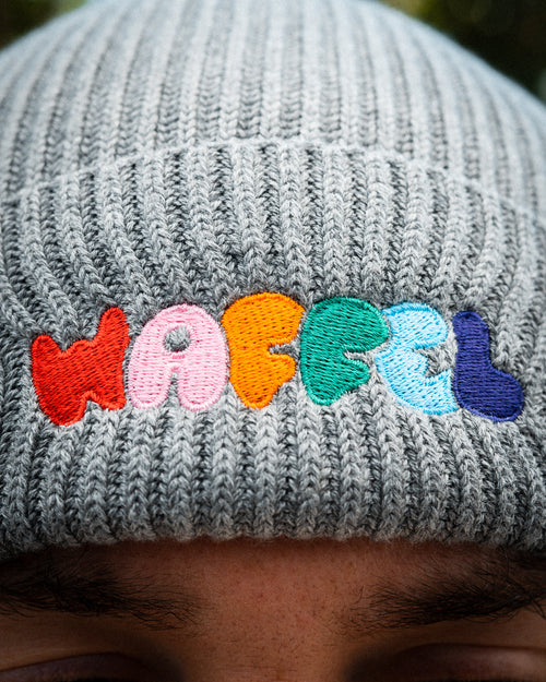 WAFFEL BUBBLE BEANIE GRAU