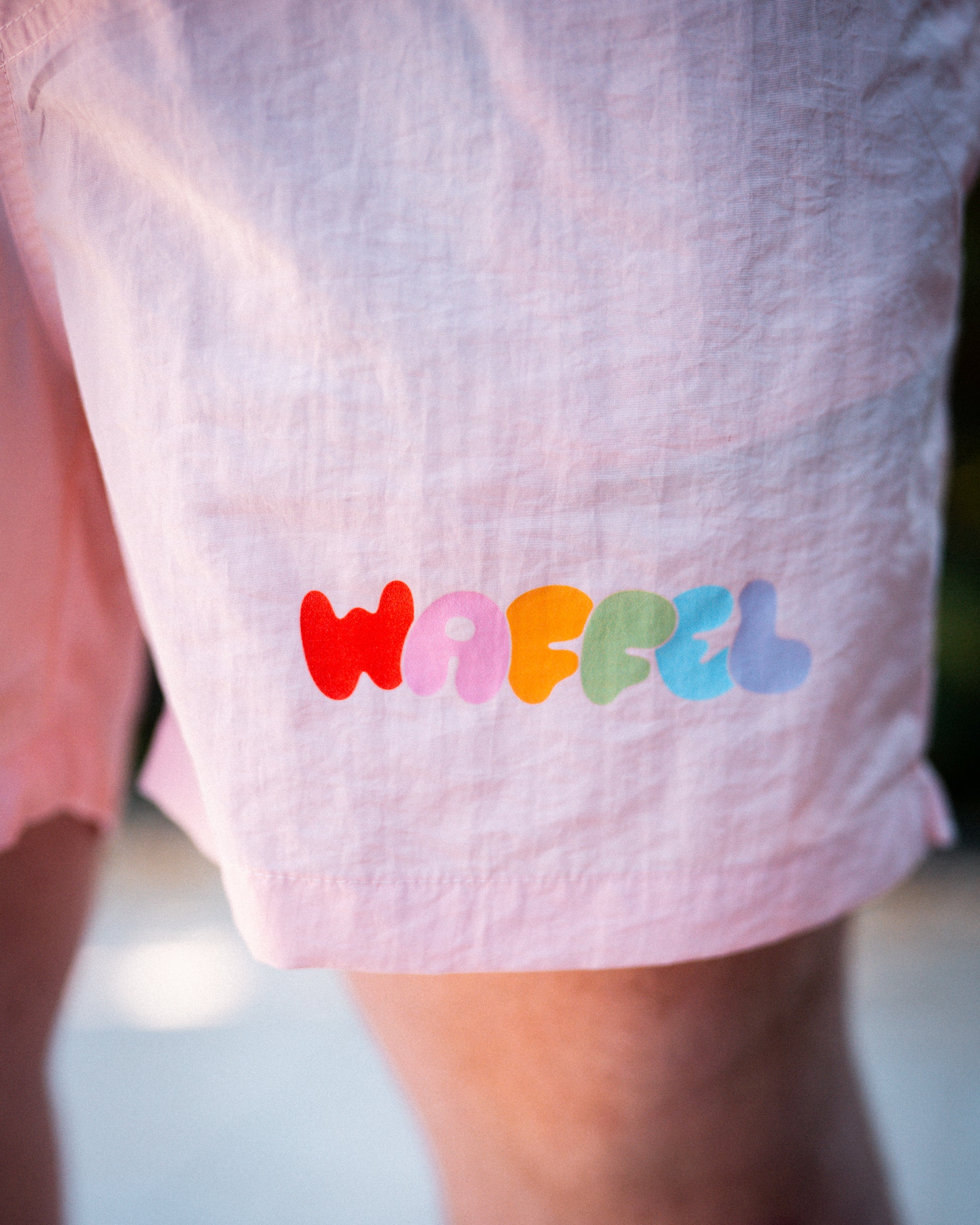 WAFFEL BUBBLE SHORTS ROSA