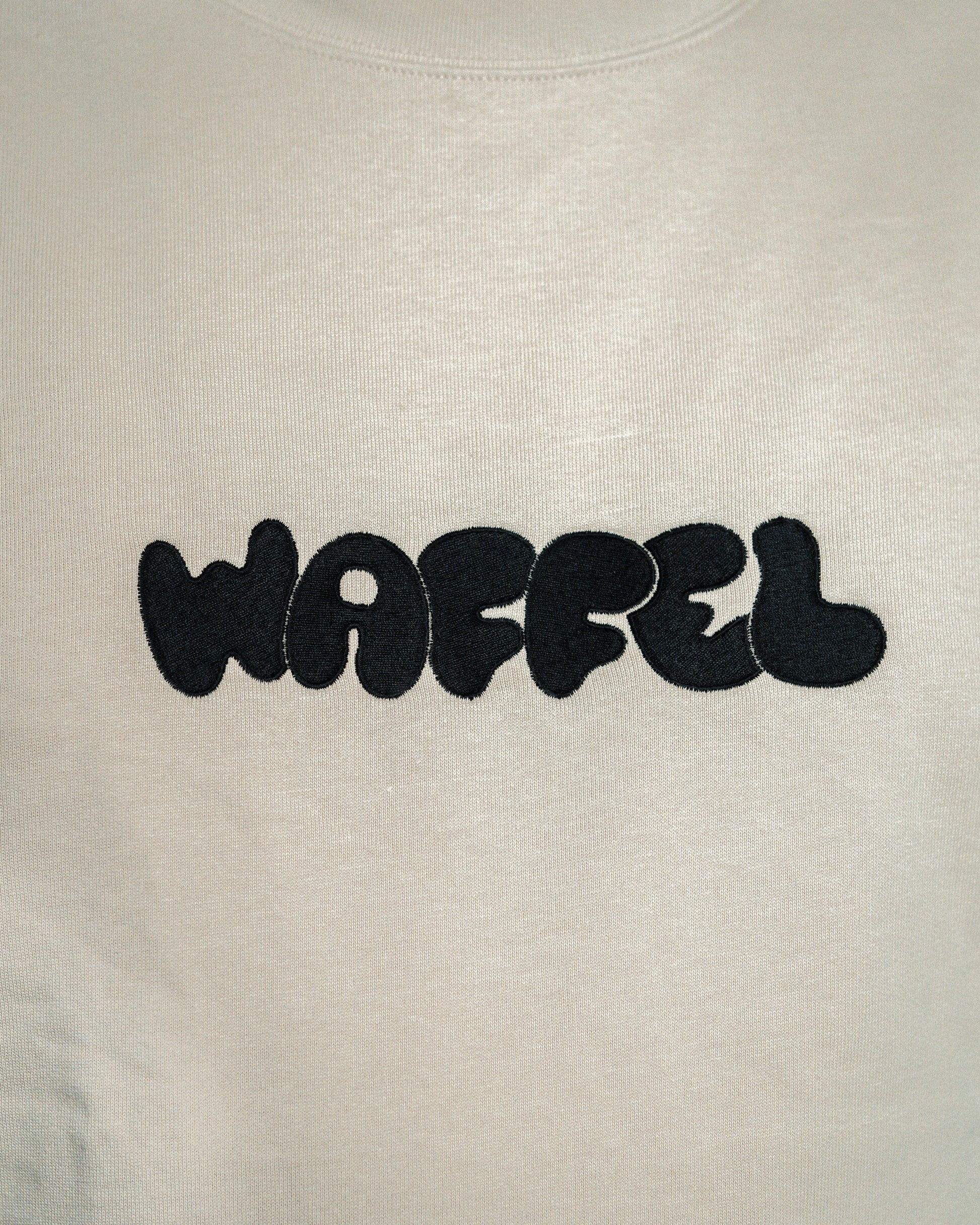 WAFFEL BUBBLE STICK SWEATER BEIGE